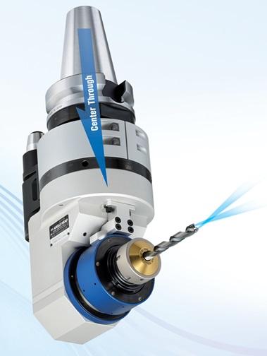 Angle head delivers centre-through coolant at up to 1,000 PSI