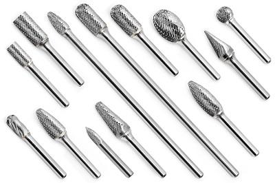 Carbide burs available in 10 styles for deburring, contouring, surface ...