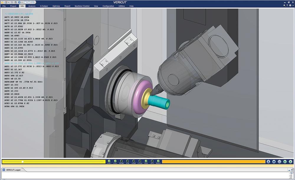 CGTech's Vericut software simulates real NC data