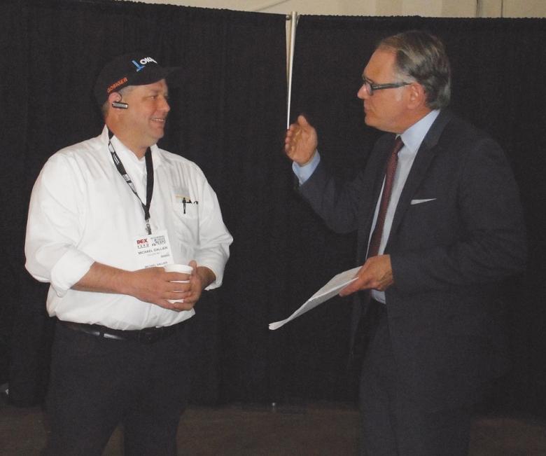 President and CEO of CME talks with MPP Expo attendee.