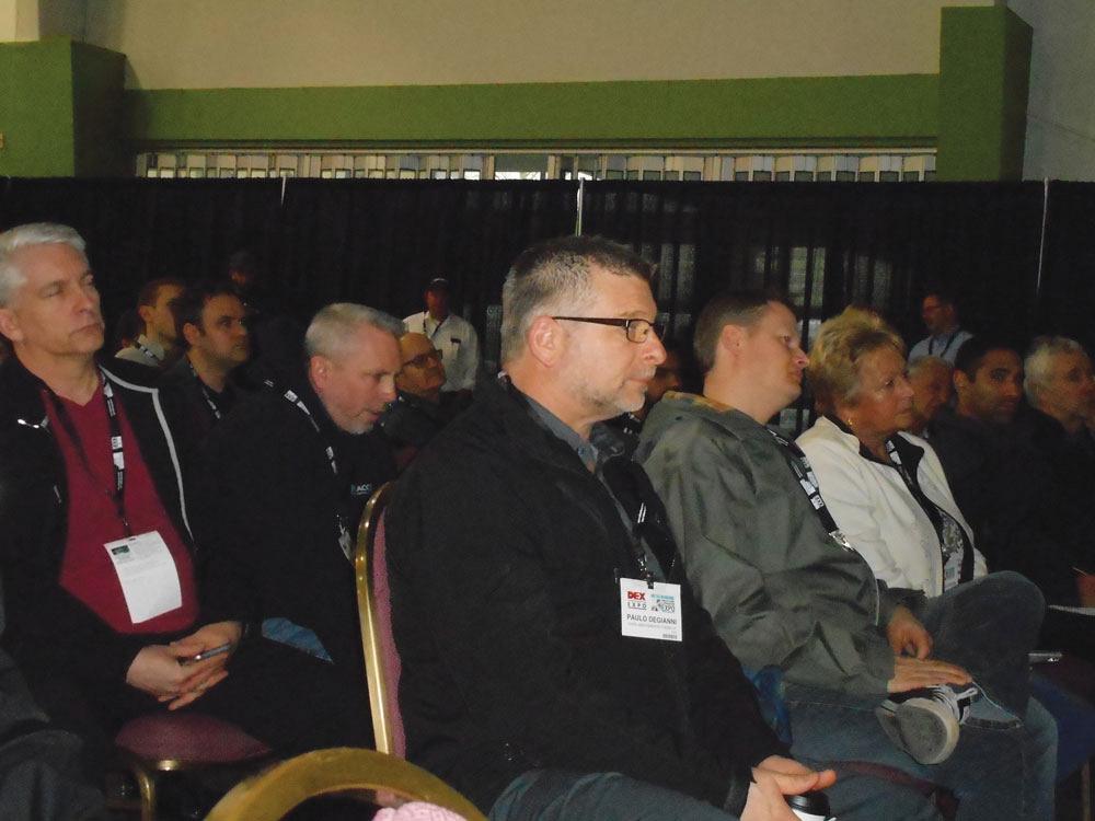 MMP Expo attendees listen during Dary keynote address.