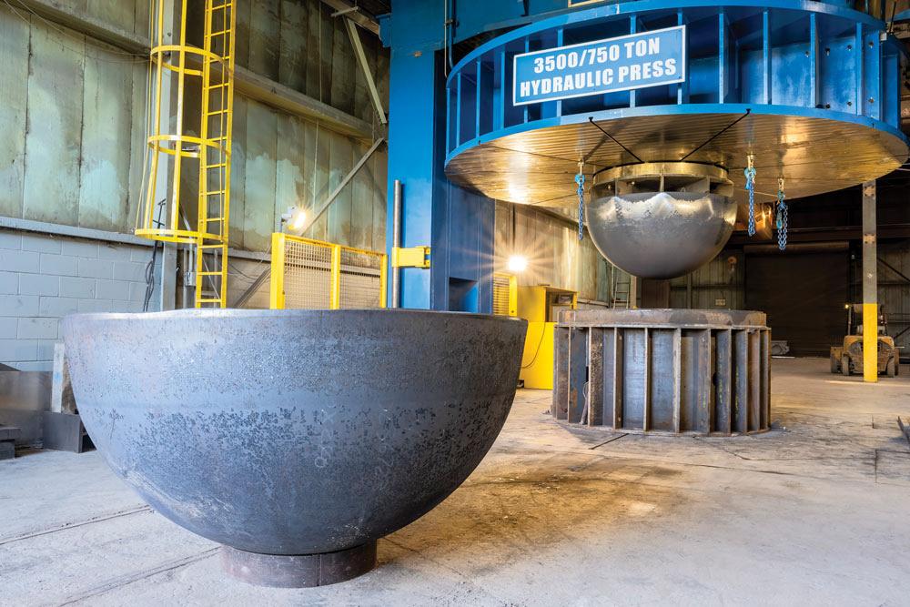 Conrex Steel’s Macrodyne 3,500-ton hydraulic press 