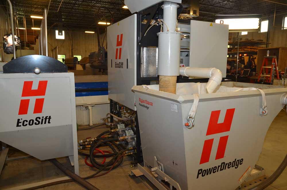 Photo of Hypertherm EcoSift and PowerDredge in shop.