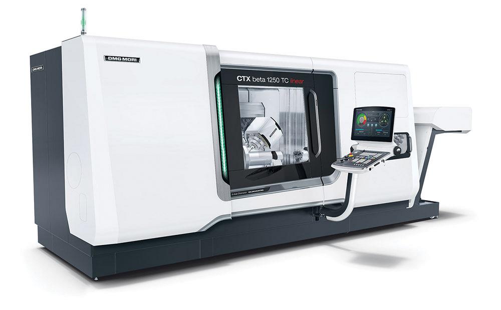 Ctx Beta DMG Mori CTX beta 1250 TC turn/mill centre performs off-centre machining