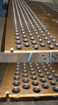 Drilling plate tube support sheets