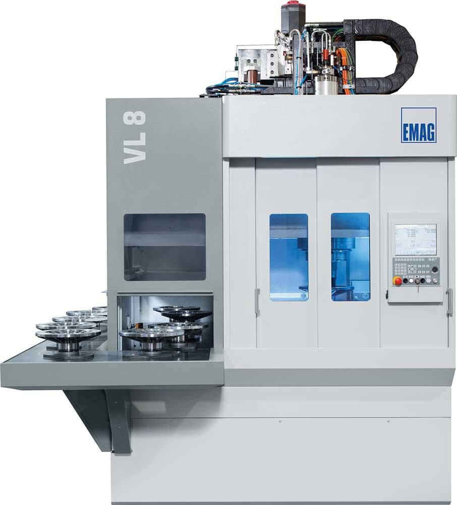 EMAG’s VL 8 vertical pickup turning machine suitable for large parts