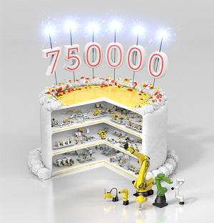 Fanuc庆祝第75万台工业机器人的生产