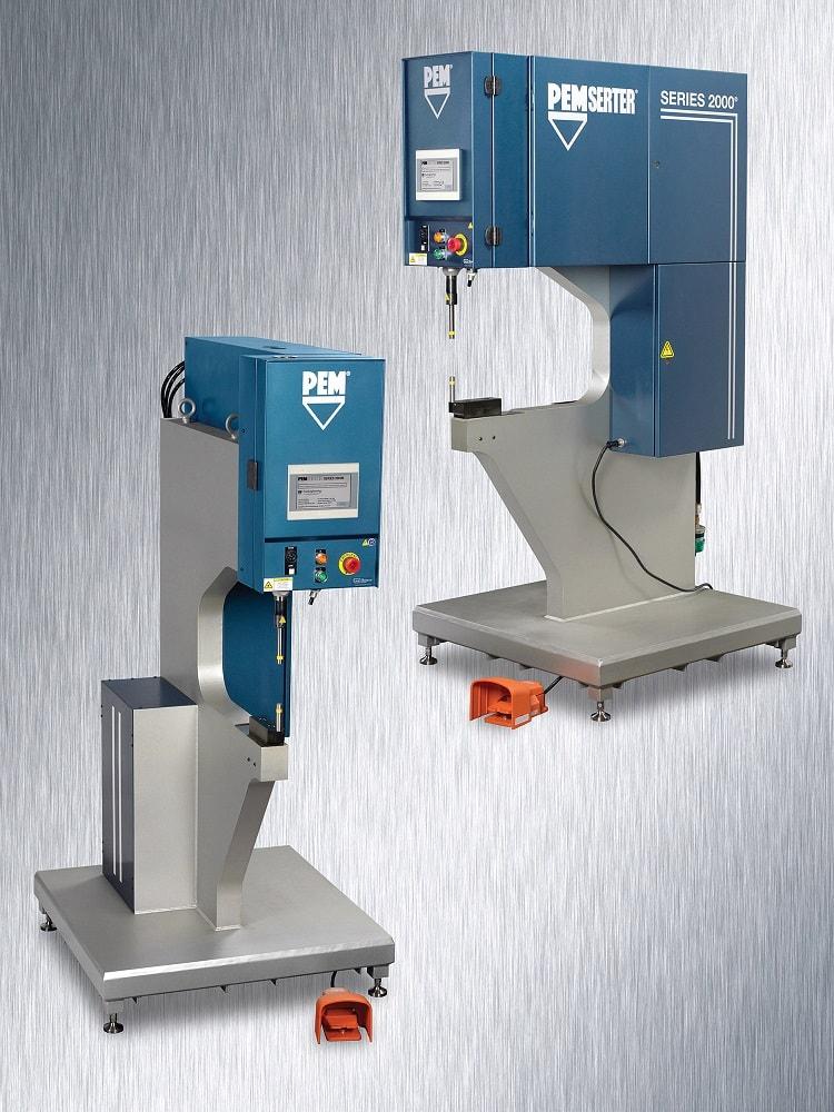 Fastener-installation press includes manual feed system