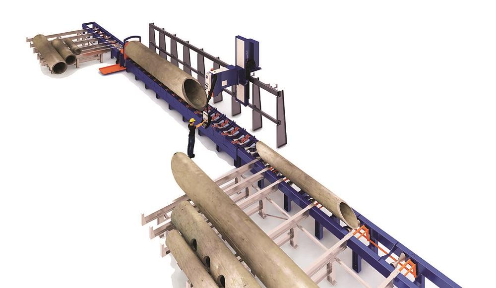 HGG’s SPC 1200 RB pipe cutting/3D profiling machine offers automated