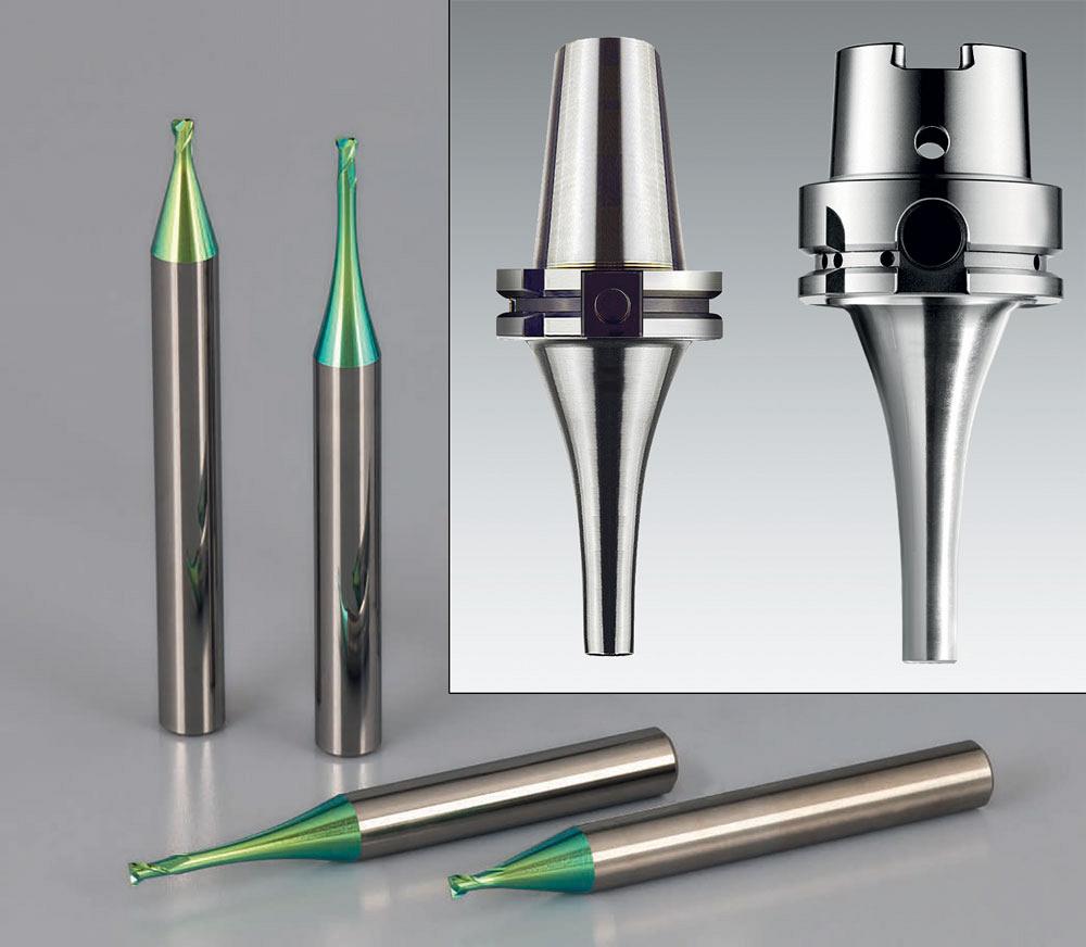 Emuge micromilling tools and holders.