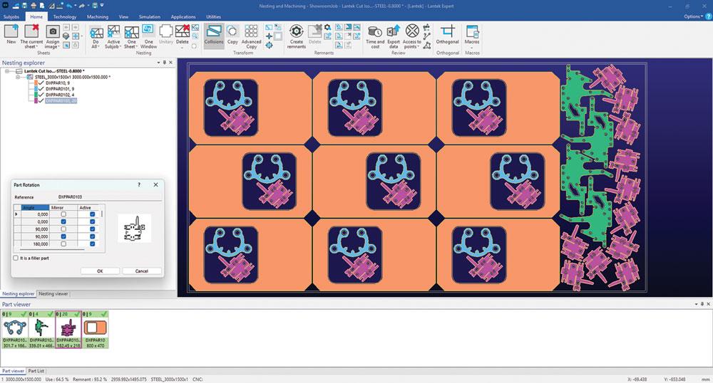 Maximize material utilization in laser cutting