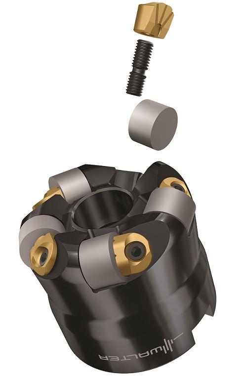 Milling cutter bodies accept ceramic button inserts for machining at ...
