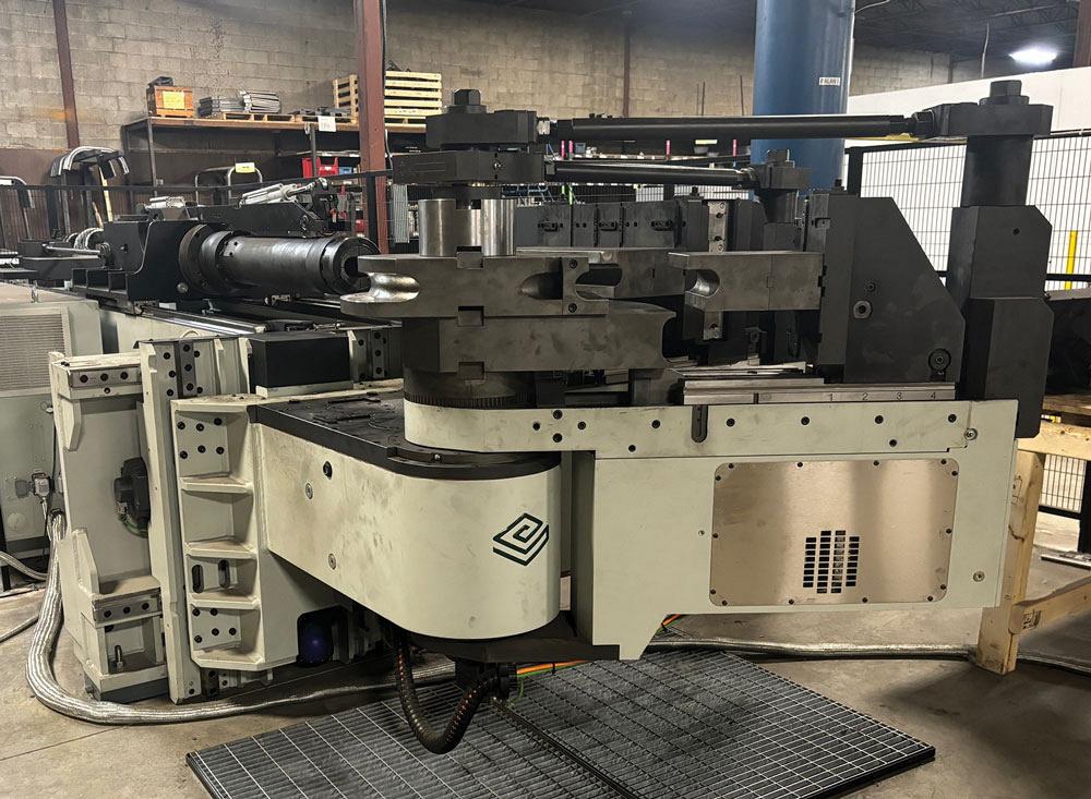 Elect 102 tube bender on the Atlantis Strength shop floor.