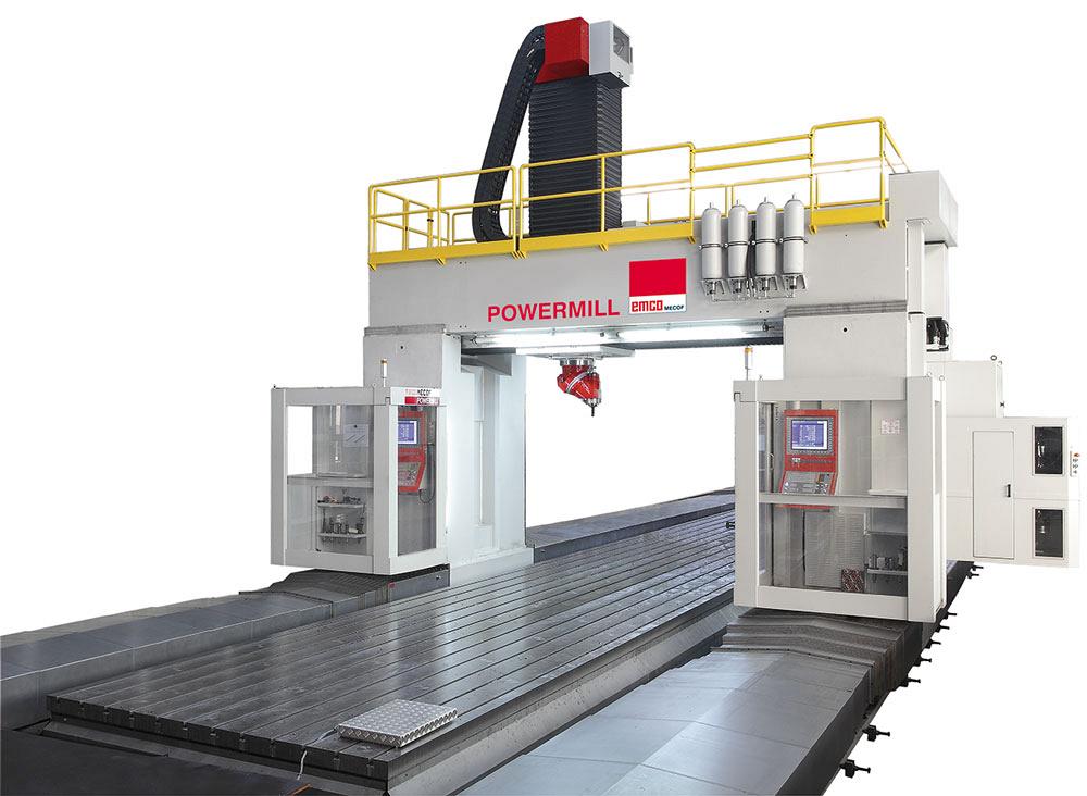 Portal-style, 5-axis milling centre machines large parts