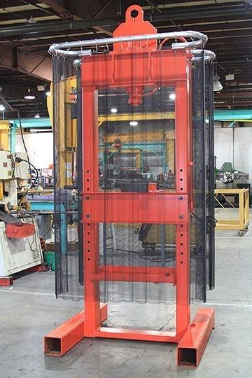 press curtain ejection hydraulic guarding curtains systems rockford guard presses steel protects operators flying kits velocity safety debris rs low