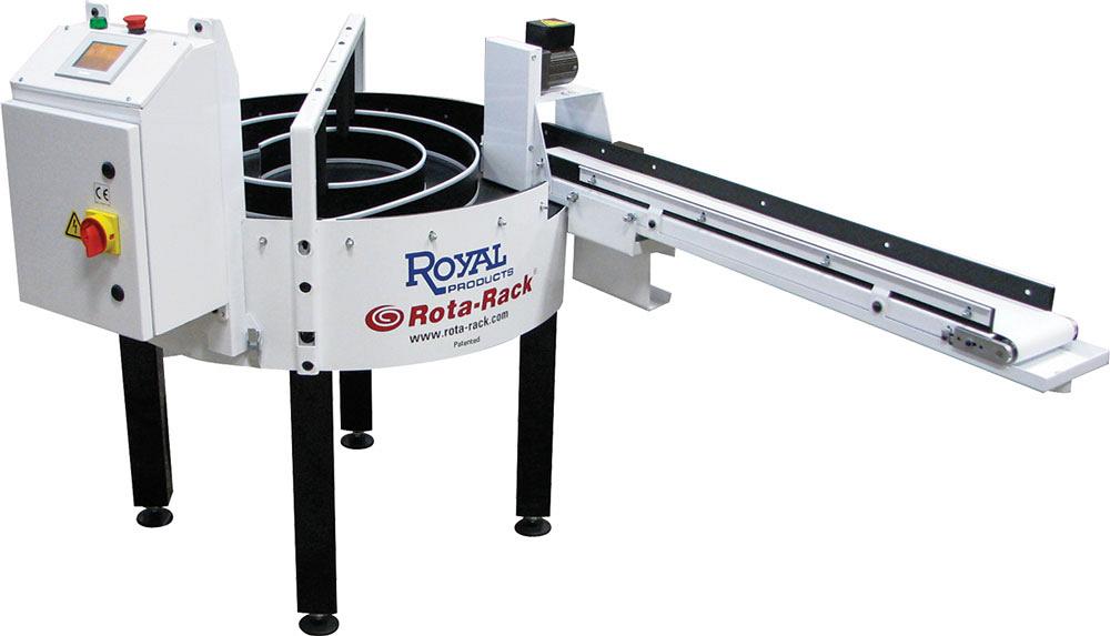 Royal Products Rota-Rack parts accumulator enables unattended ...