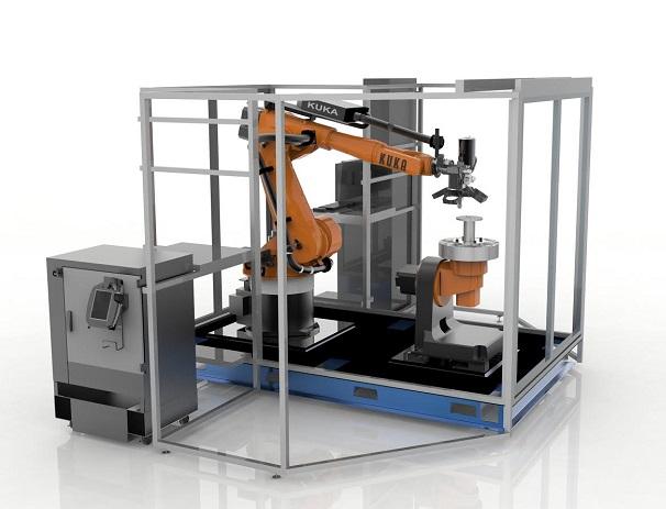 Robotic demonstrator illustrates the 3D additive manufacturing Stratasys with motion control from Siemens