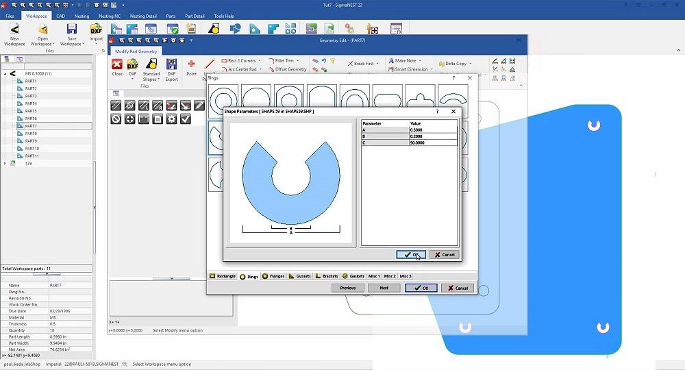 Foto Router Sigma SigmaNEST 2022 advances CAD/CAM for laser, bevel, router, and punch
