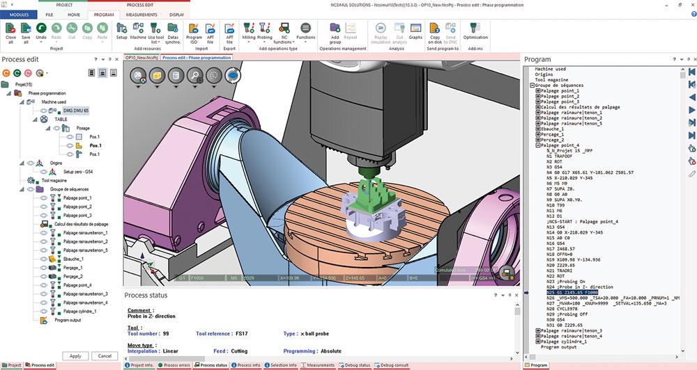 Software, module support part probing, turning after milling
