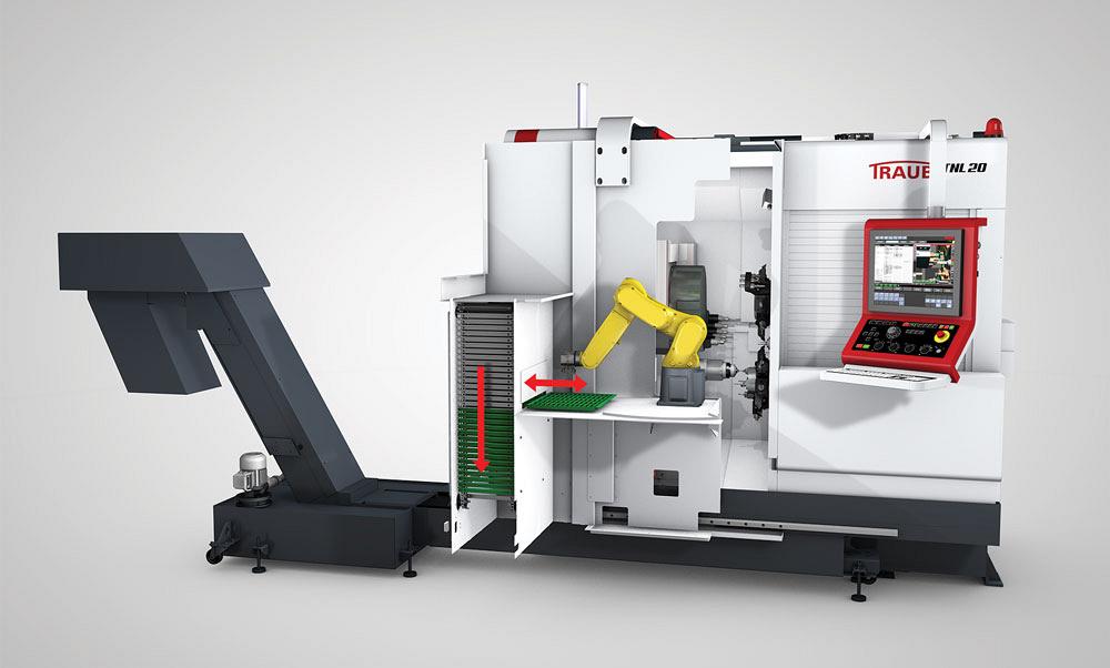 Swiss turning machine offers automation, four tools in the cut