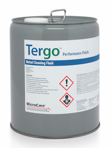 Tergo fluid from MicroCare cleans stamped, 3D-printed parts