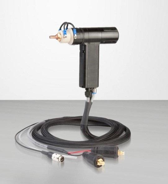 Torch made for welding thin, conductive sheet metal