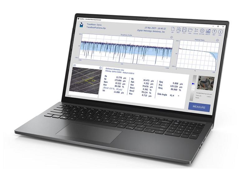 tracebossplus software on laptop