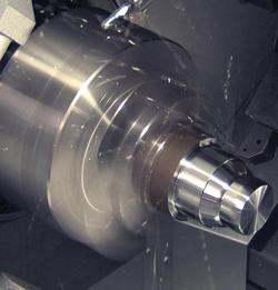 Turning operation in main spindle