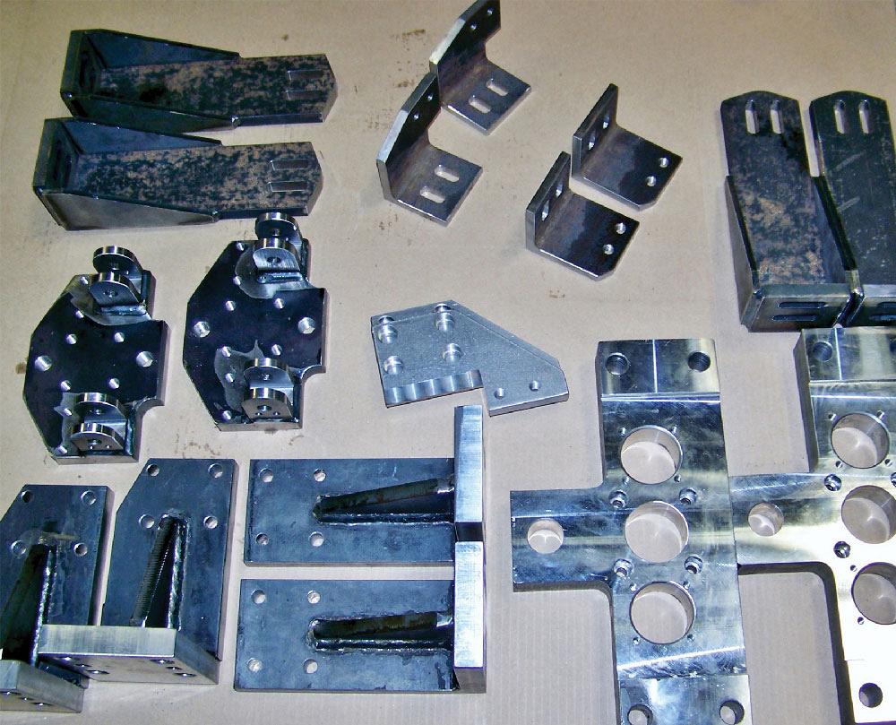 Parts cut on an OMAX waterjet.