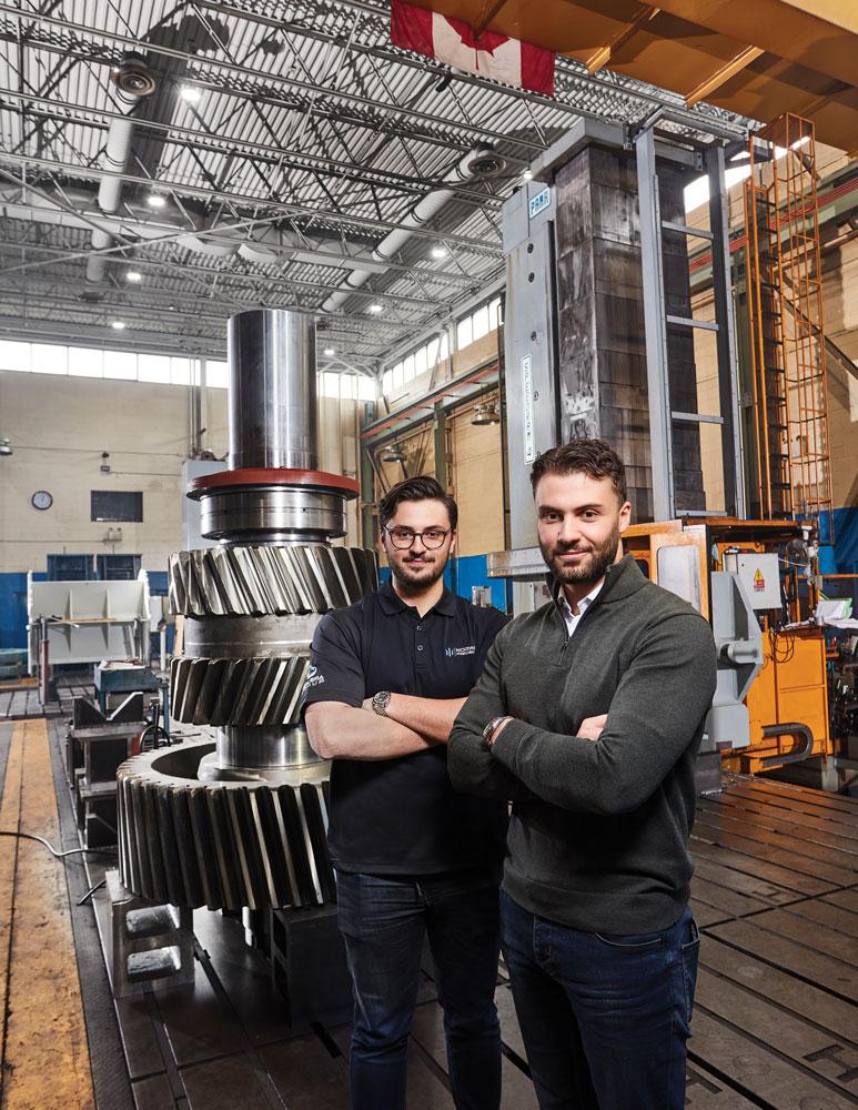 Brothers Daniel and Mario Tersigni of Norwest Precision with large gear