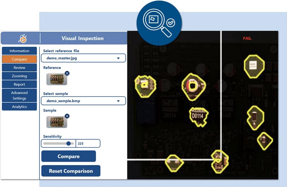Visual Inspect App Camera Visual inspection app includes AI-based object detection, classification