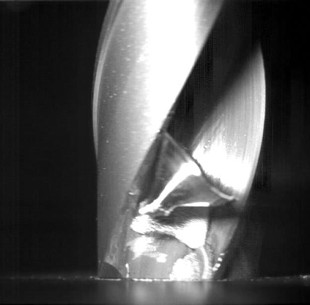 Photos showing good drill chip formation from Sumitomo.