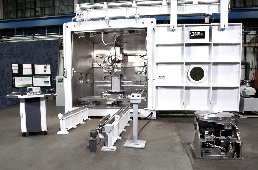 Photo of EBAM additive manufacturing system.