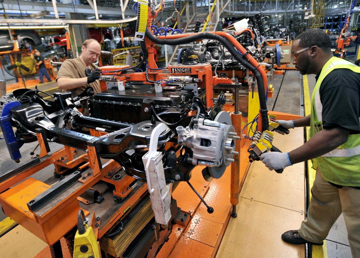 密歇根州福特工厂展示的新型柔性生产线