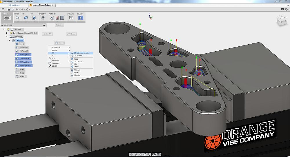 what is the marking menu in fusion 360