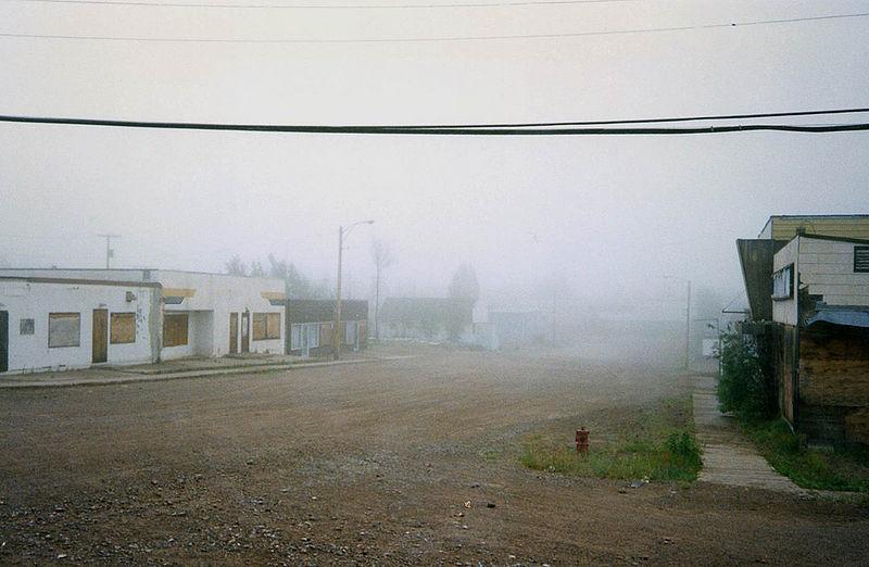 Uranium City, Saskatchewan.
By Tim Beckett (originally posted to Flickr as Main_Street_Fog) [CC-BY-2.0 (http://creativecommons.org/licenses/by/2.0)], via Wikimedia Commons