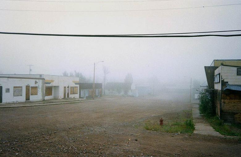 Uranium City, Saskatchewan.
By Tim Beckett (originally posted to Flickr as Main_Street_Fog) [CC-BY-2.0 (http://creativecommons.org/licenses/by/2.0)], via Wikimedia Commons