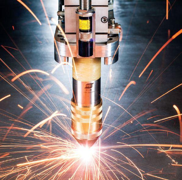 A machine torch attached to a CNC system. PHOTO COURTESY OF ESAB