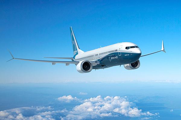 Alcoa has signed a long-term agreement with Boeing for components for Boeing airplanes, including the 737 MAX 8, shown here. (Photo courtesy of Boeing)