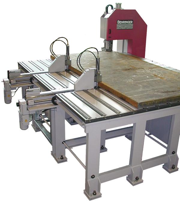 Heavyduty plate saws cut aluminum automatically
