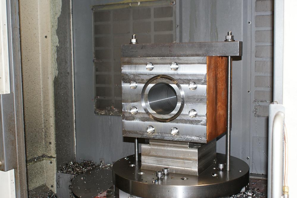 A large precision part is completed in one of the horizontal machining centres.