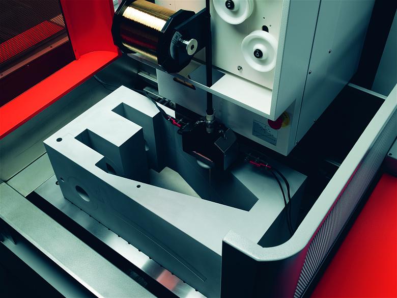 Multiple factors involved with the EDM process contribute to maintaining corners, sharp angles and radii. Photo courtesy of GF Machining Solutions. 