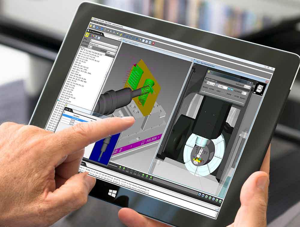 Machine simulation software offers review mode