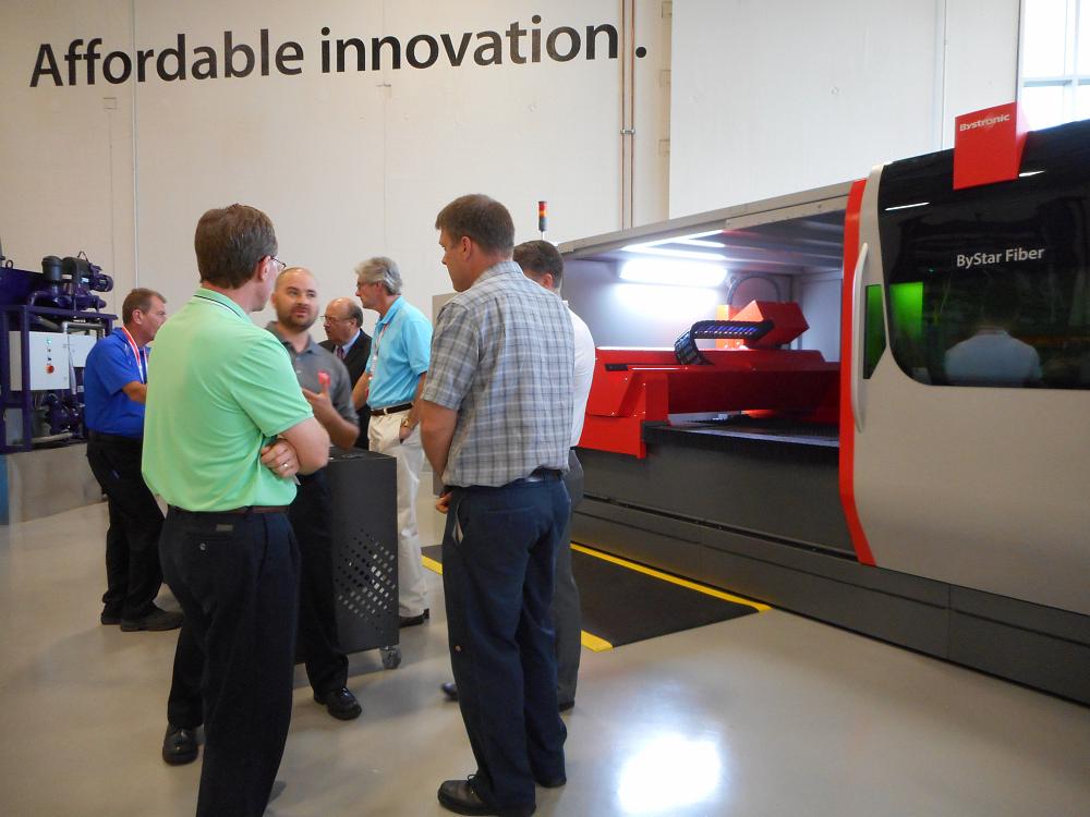 Manufacturers gathered at Bystronic’s North American headquarters for demonstrations of the ByStar Fiber laser.