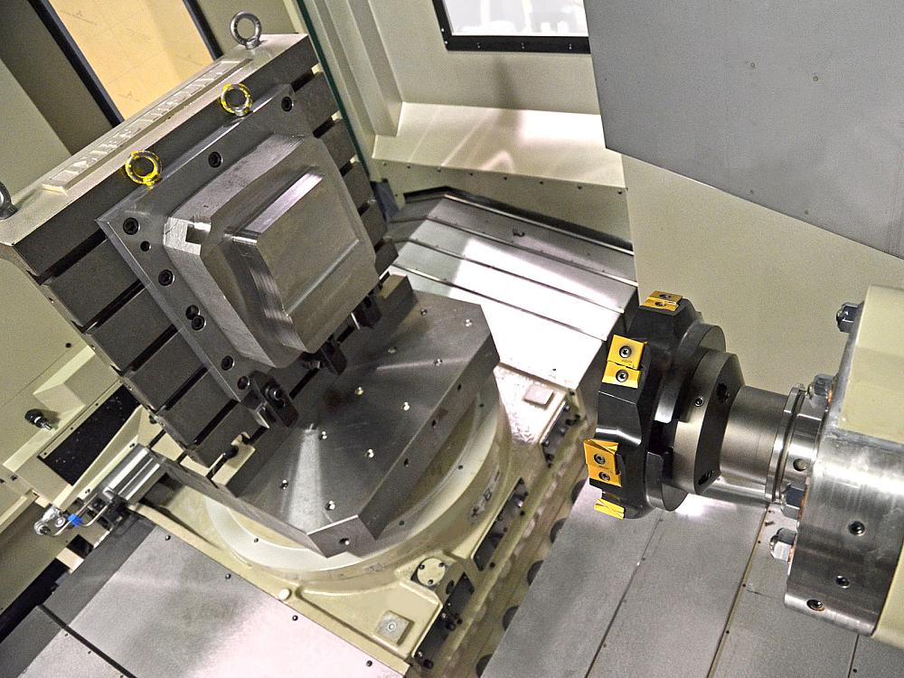 Machining large parts can create setup challenges, including positioning and loading/unloading the part. Photo courtesy of Mitsui Seiki USA.