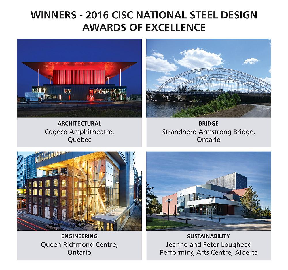 2016 CISC National Steel Design Awards celebrate excellence in steel construction (CNW Group/Canadian Institute of Steel Construction)