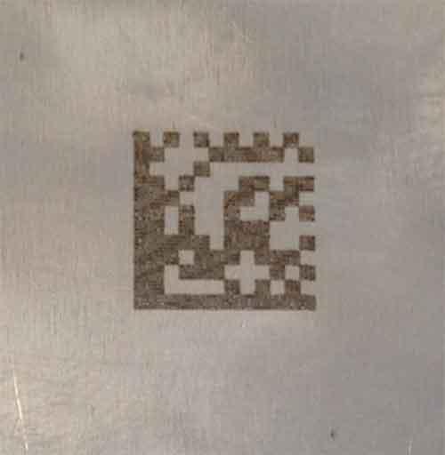 Detailed information to simplify tracking can be embedded in QR codes that are etched or engraved as part of the laser process. Software like Bystronic’s PartID, a function of BySoft 7 CAD/CAM software, generates the code. Photo courtesy of Bystronic Inc.