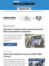 Canadian Metalworking e-newsletter Cover