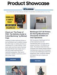 Canadian Metalworking Product e-newsletter Cover